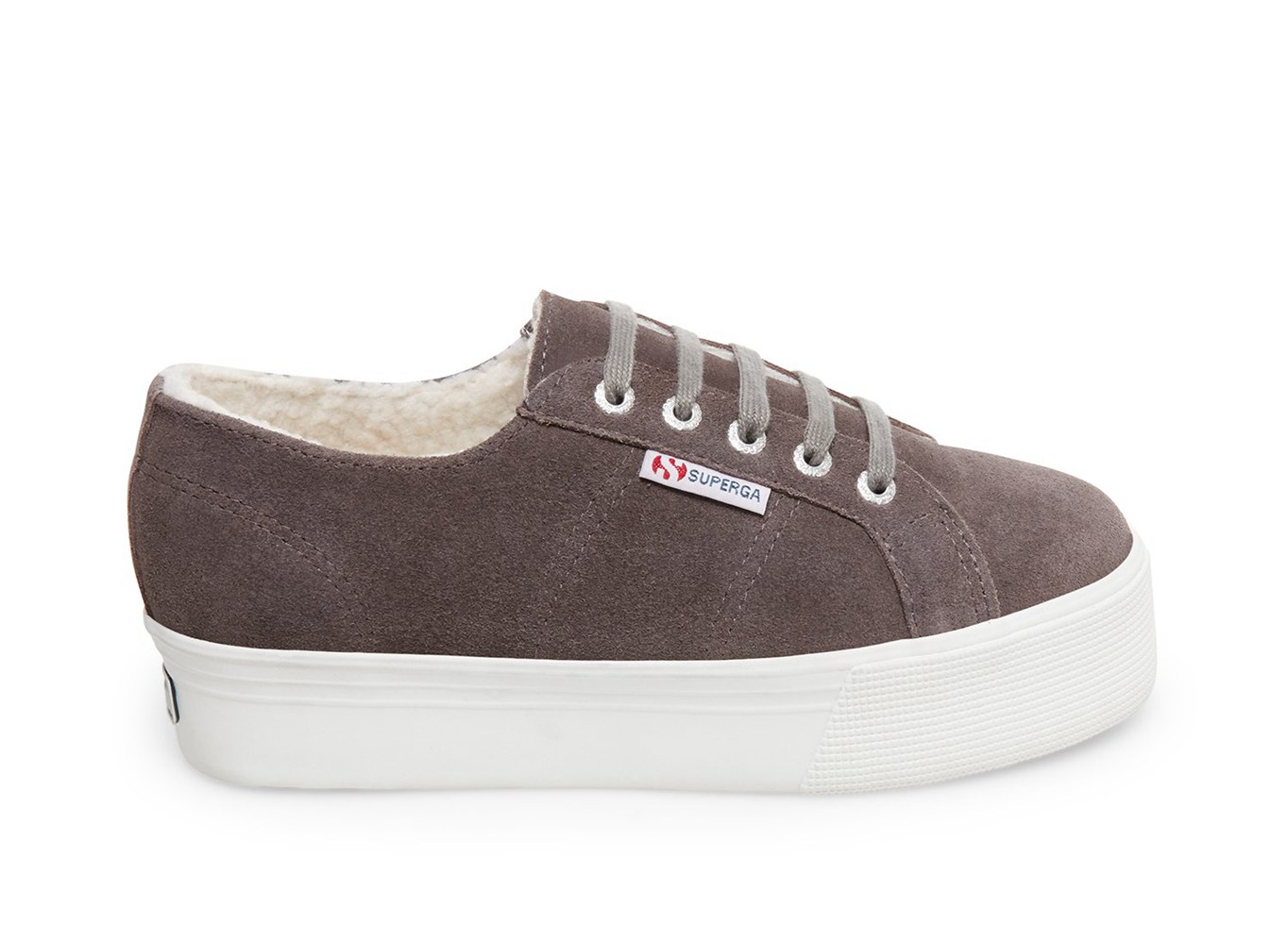 Platform Feminino Cinzentas Escuro - Superga 2790 Suehairyfurw - LIDSF-3740